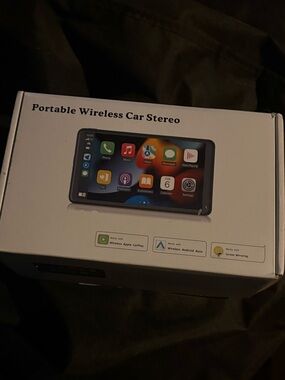 Portable Wireless Car Stereo - White Box